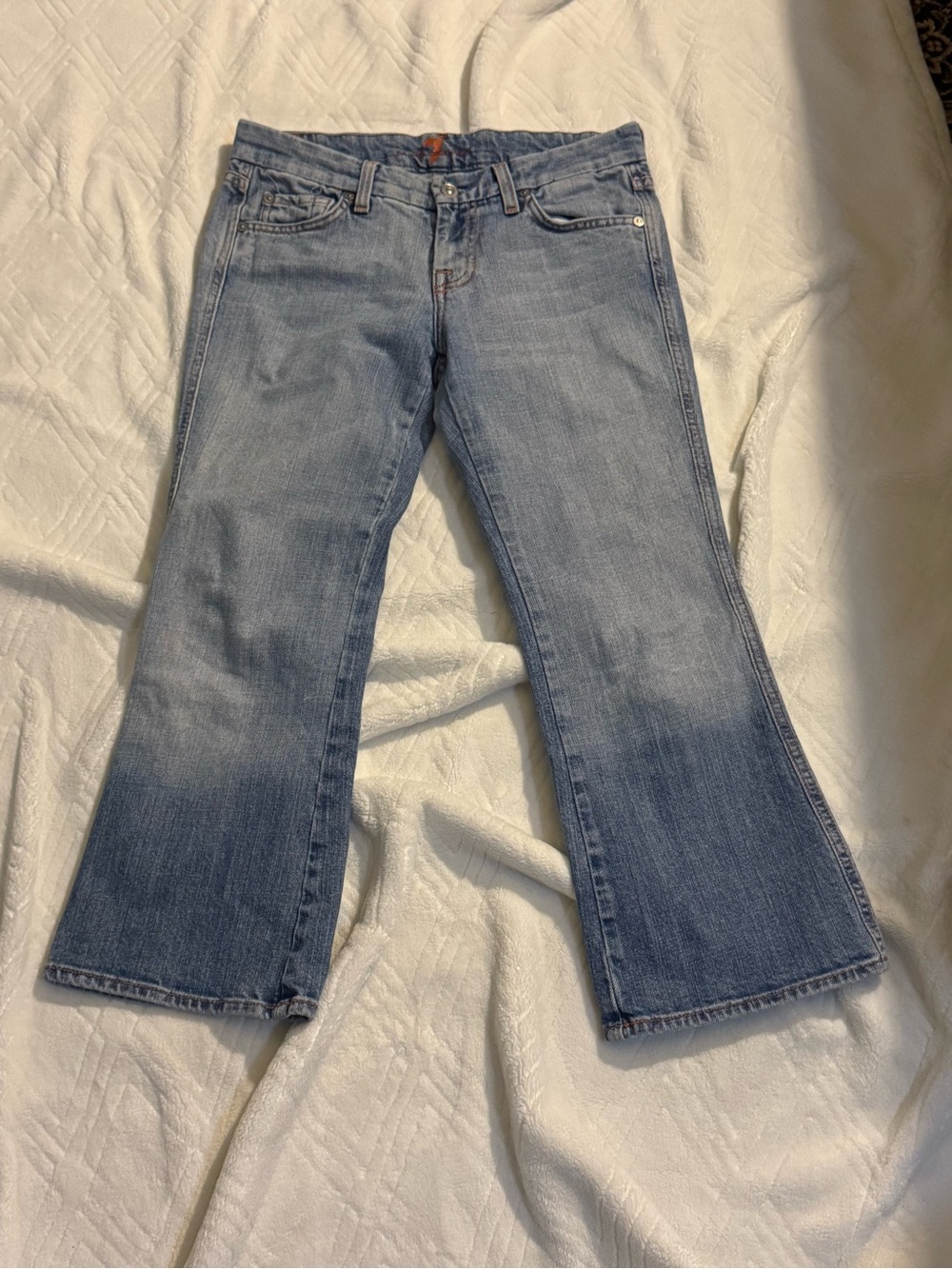 7 For All Mankind Light Blue Flare Jeans